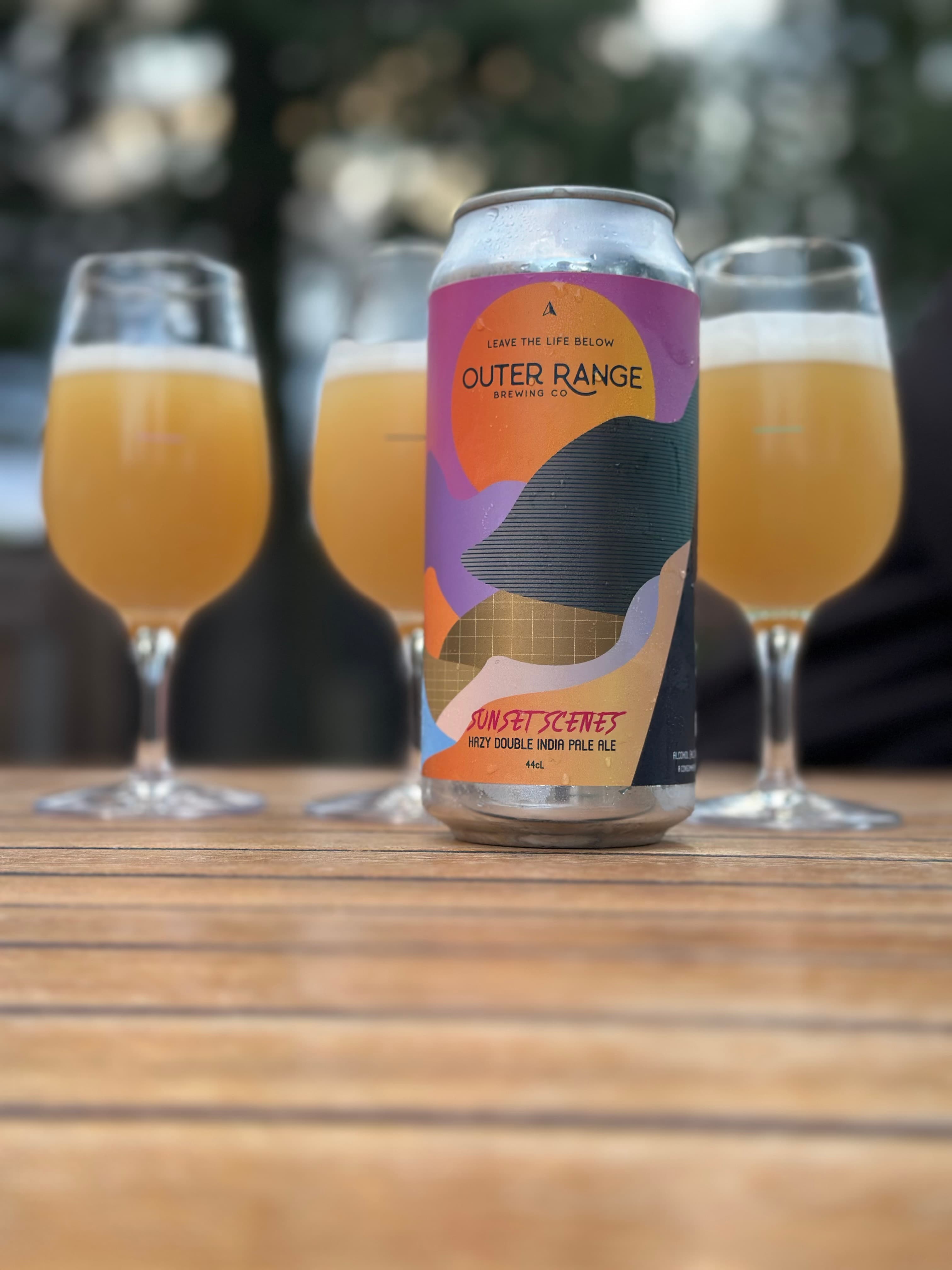 Sunset Scenes from Outer Range Brewing Co beer photo