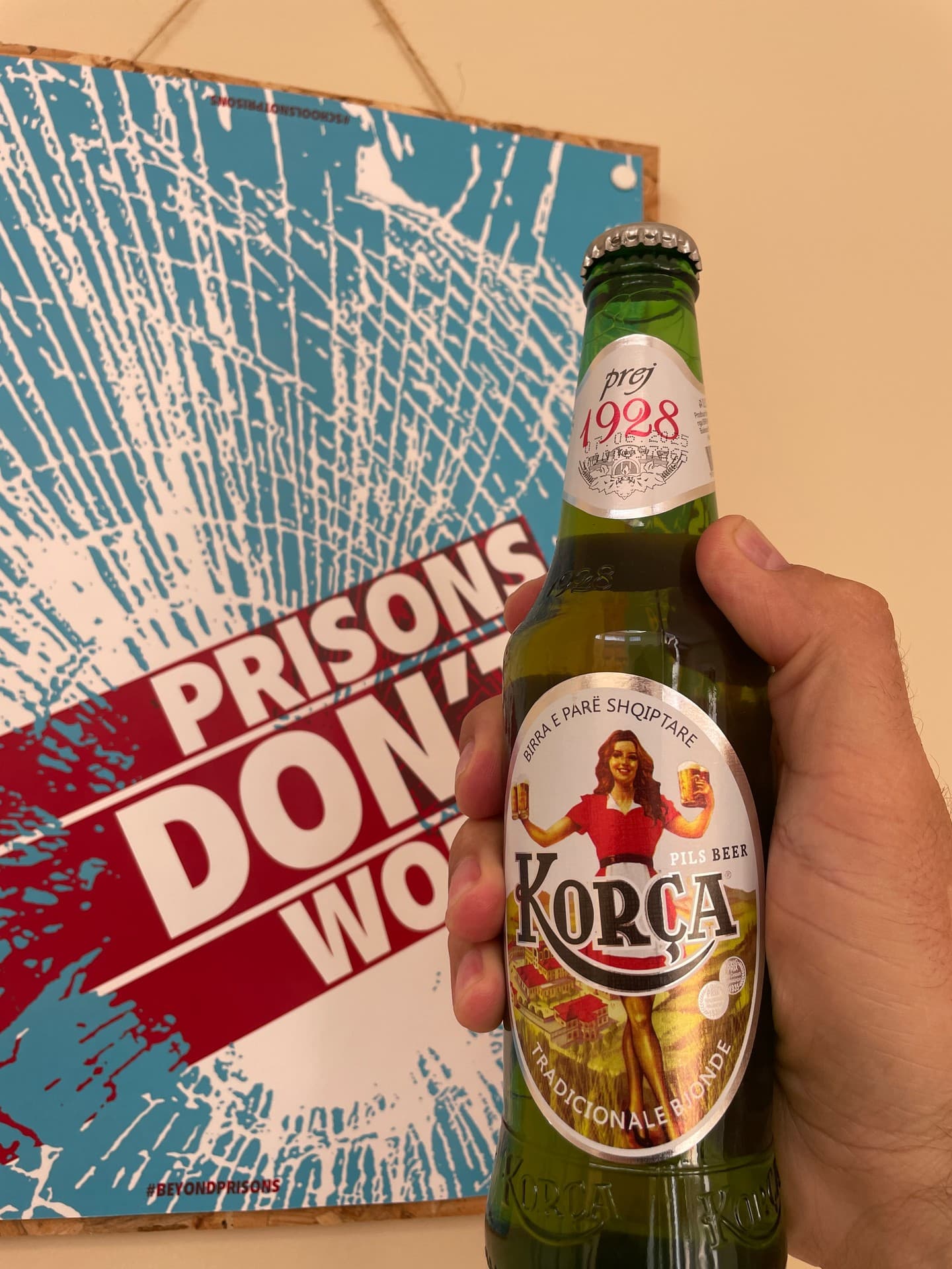 Korca Pils by Albania’s oldest brewery, shared by @amazonrivertrip